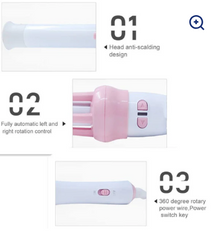 Automatic Handheld Hair Curler | Portable Cordless Curling Iron with Fast Heating & Ceramic Barrel | Easy-to-Use Hair Styling Tool for Smooth, Long-Lasting Curls